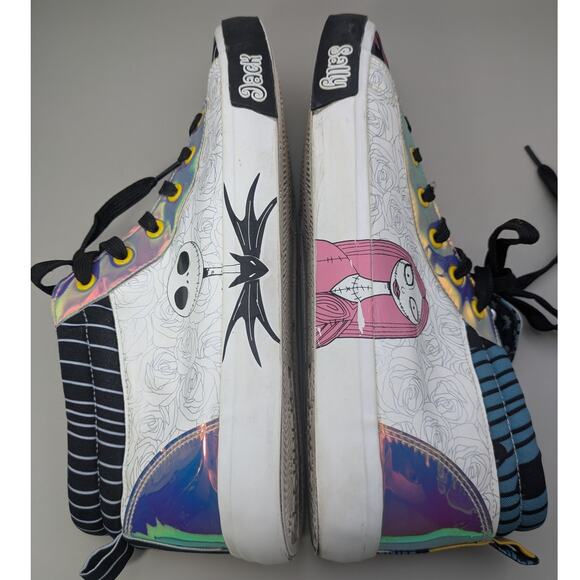 Disney Nightmare Before Christmas Jack Sally High‎ Top Sneakers Size 11 - Picture 6 of 8
